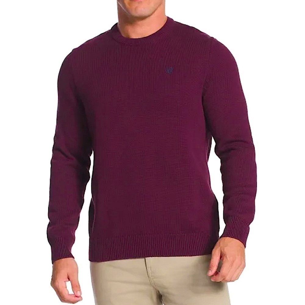 CHAPS Sweater Mens Crew Neck Long Sleeve Burgundy sweaters size XXL